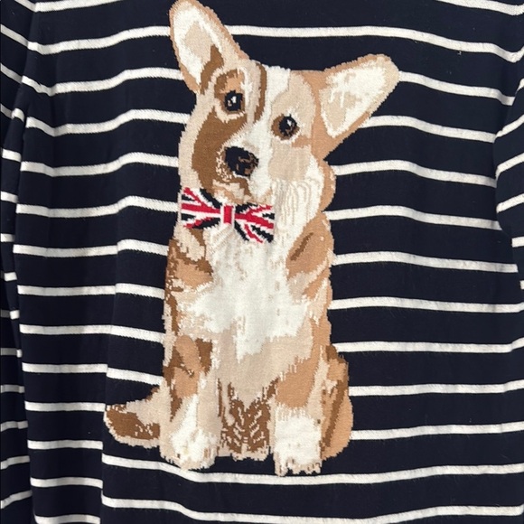 Striped Sweater with Corgi Design - Picture 3 of 4